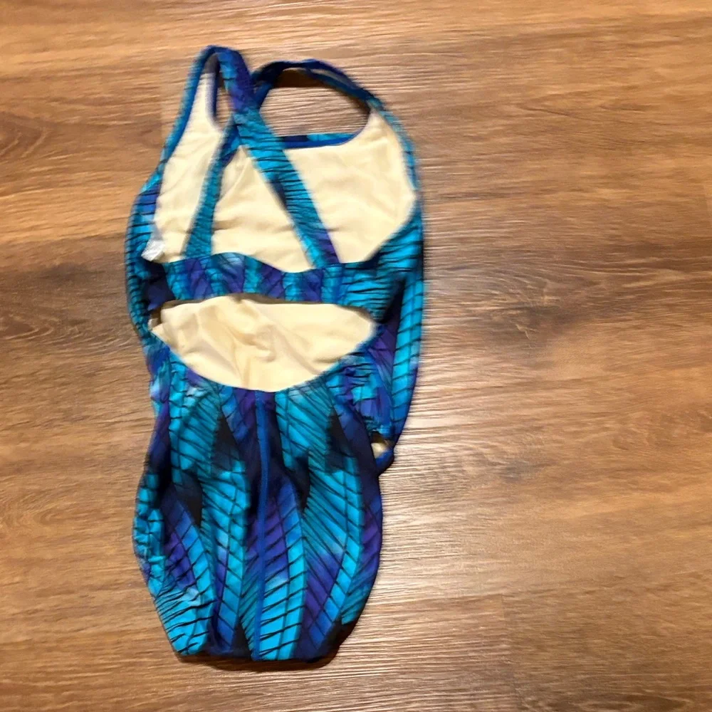 Speedo Vibrant Blue and Black Swimsuit